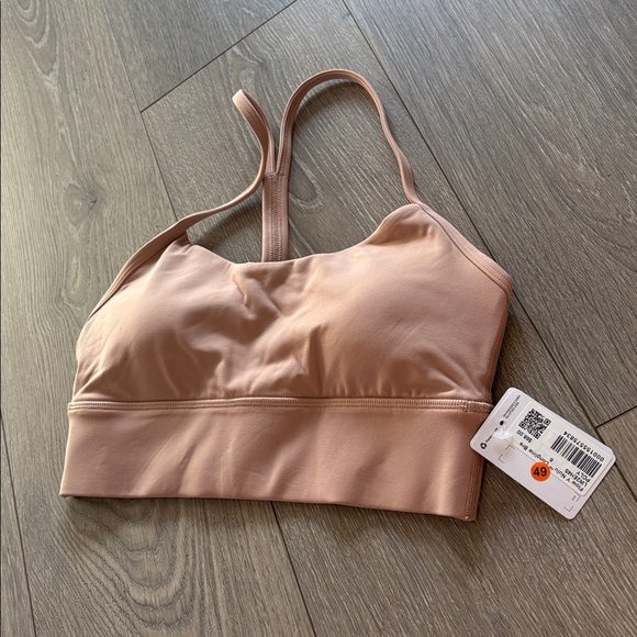 NWT Lululemon Flow Y Nulu Longline Bra Size 6 Tan Clay - Picture 1 of 5